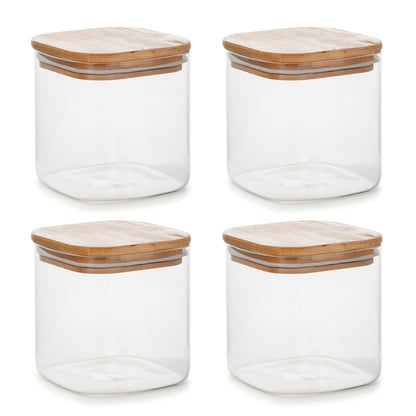 Square Glass Jars with lid