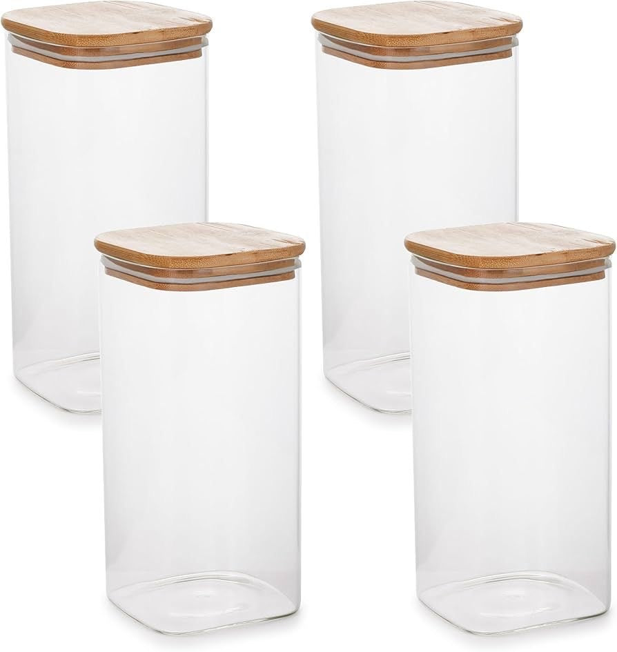 Square Glass Jars with lid