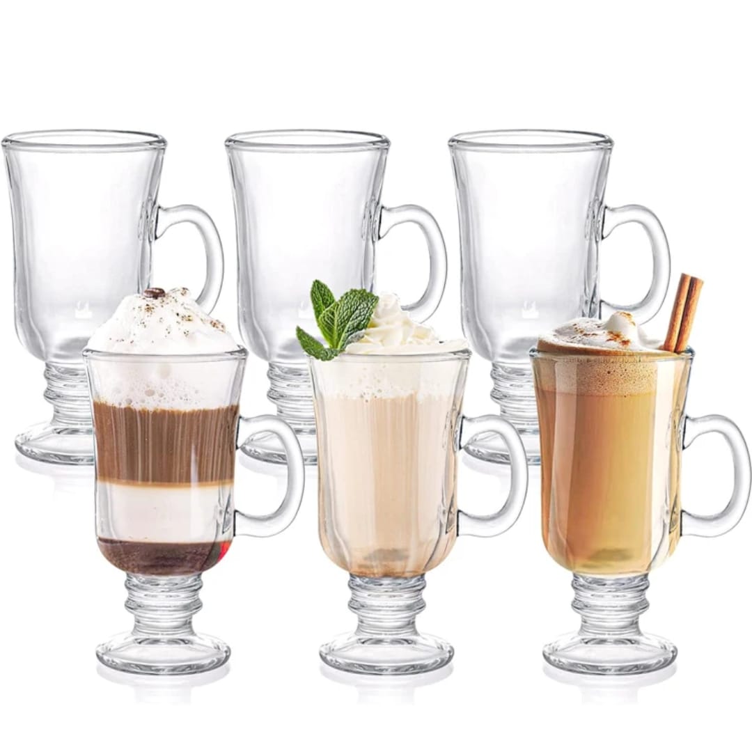 Glass cups with base