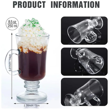 Glass cups with base