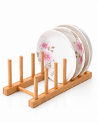 Bamboo Wooden Plate Rack