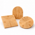 1pcs Piece Decorative Bamboo Trivet Set