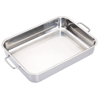 Stainless steel and golden oven trays