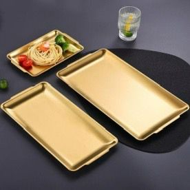 Elegant rectangular serving trays in a luxurious colors