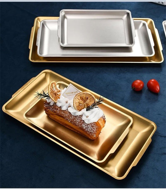 Elegant rectangular serving trays in a luxurious colors