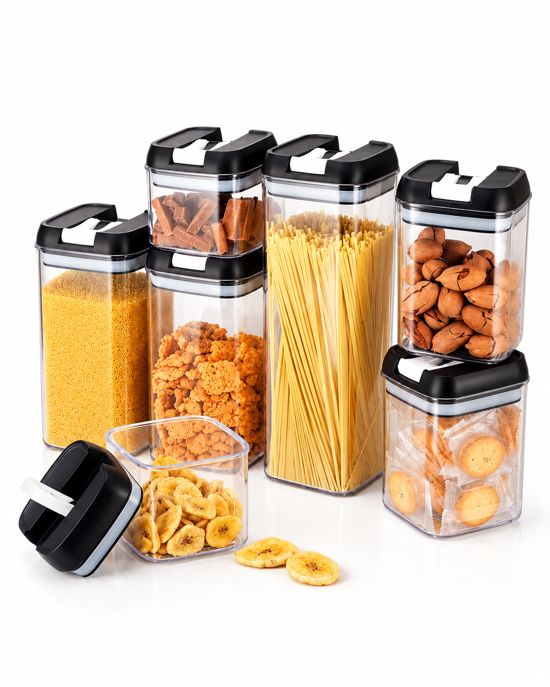 7 pcs Airtight Food Storage Containers Set – Multiple Sizes
