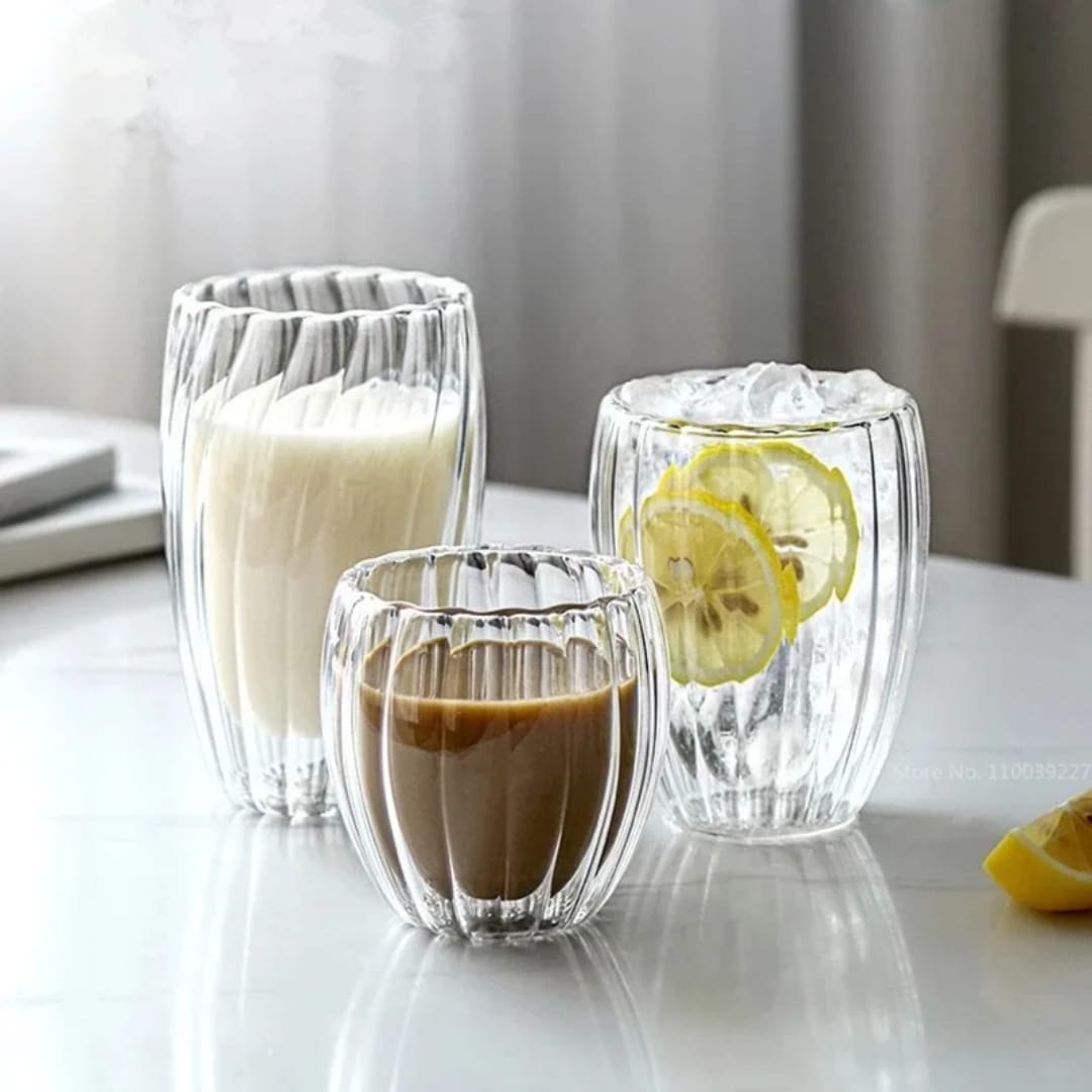 1pcs Double Glass Cup