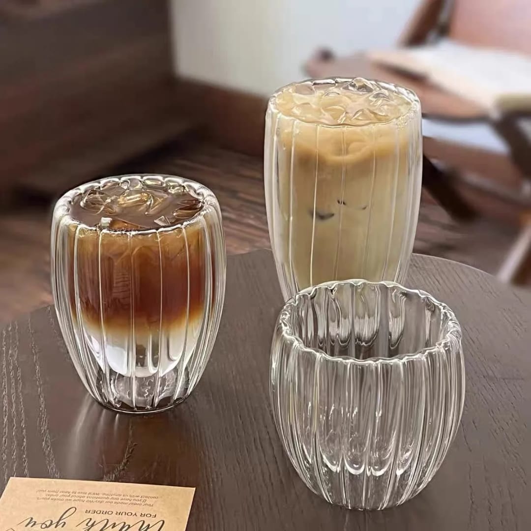 1pcs Double Glass Cup