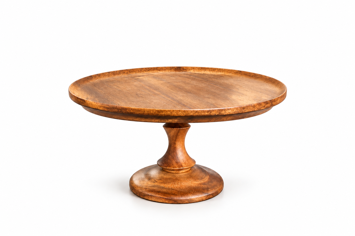 Elegant Wooden Pedestal Cake Stand