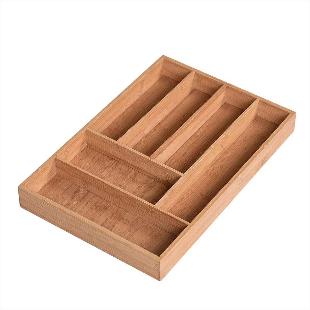 Bamboo Cutlery Organizer