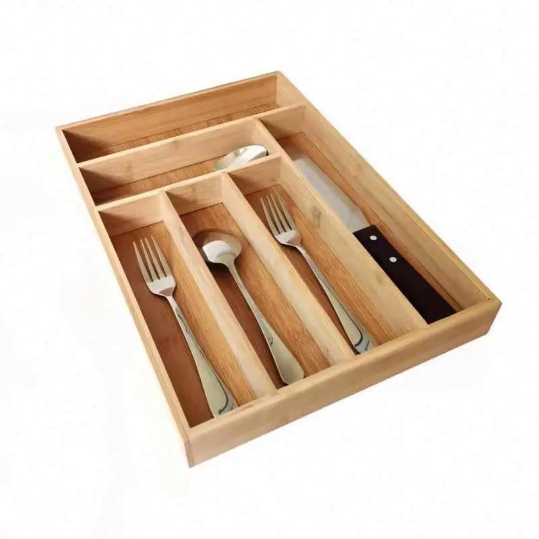 Bamboo Cutlery Organizer