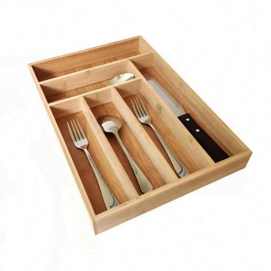 Bamboo Cutlery Organizer