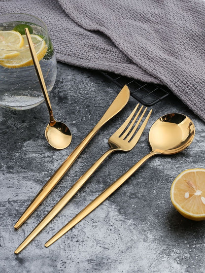 24-Gold Stainless Steel Cutlery Set