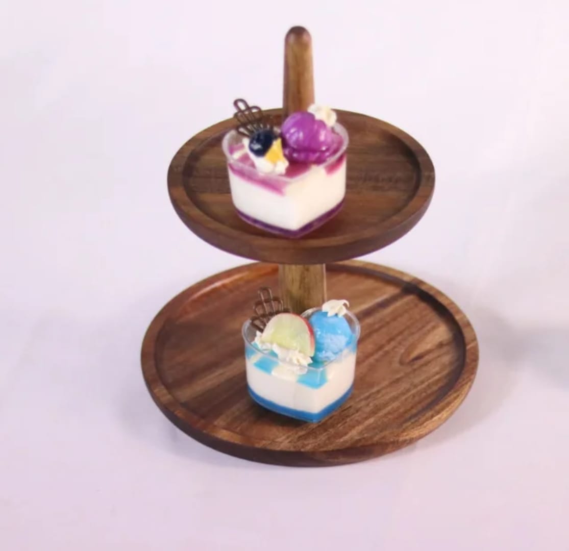 3-Tier Wooden Serving Stand
