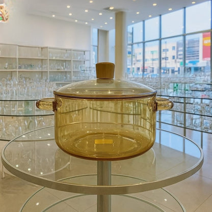 Heat resistant glass cookware