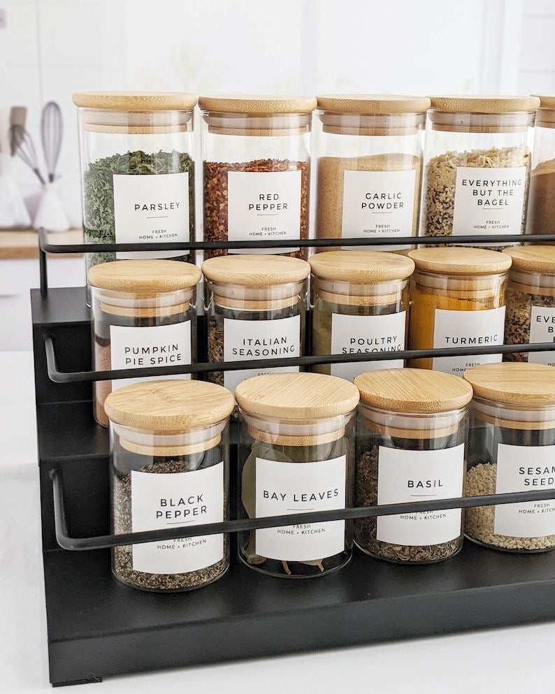 “Glass Storage Jars With Airtight Bamboo Lids