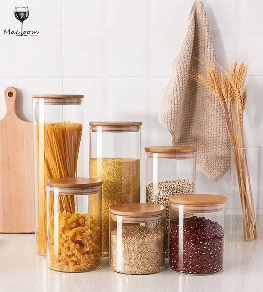 1pcs Glass Jars With sizes