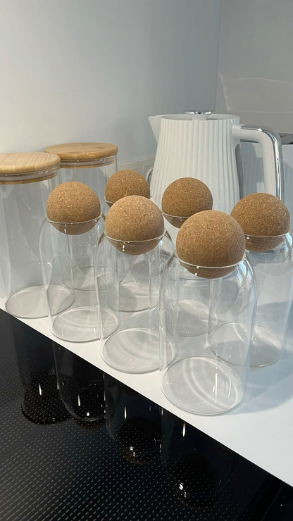 Set of 4 Jars With Circle Cover