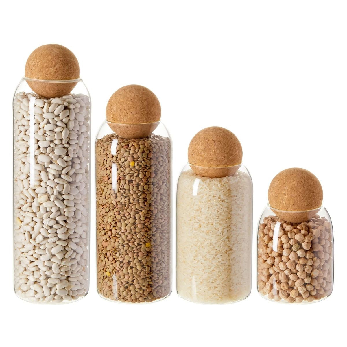 Set of 4 Jars With Circle Cover
