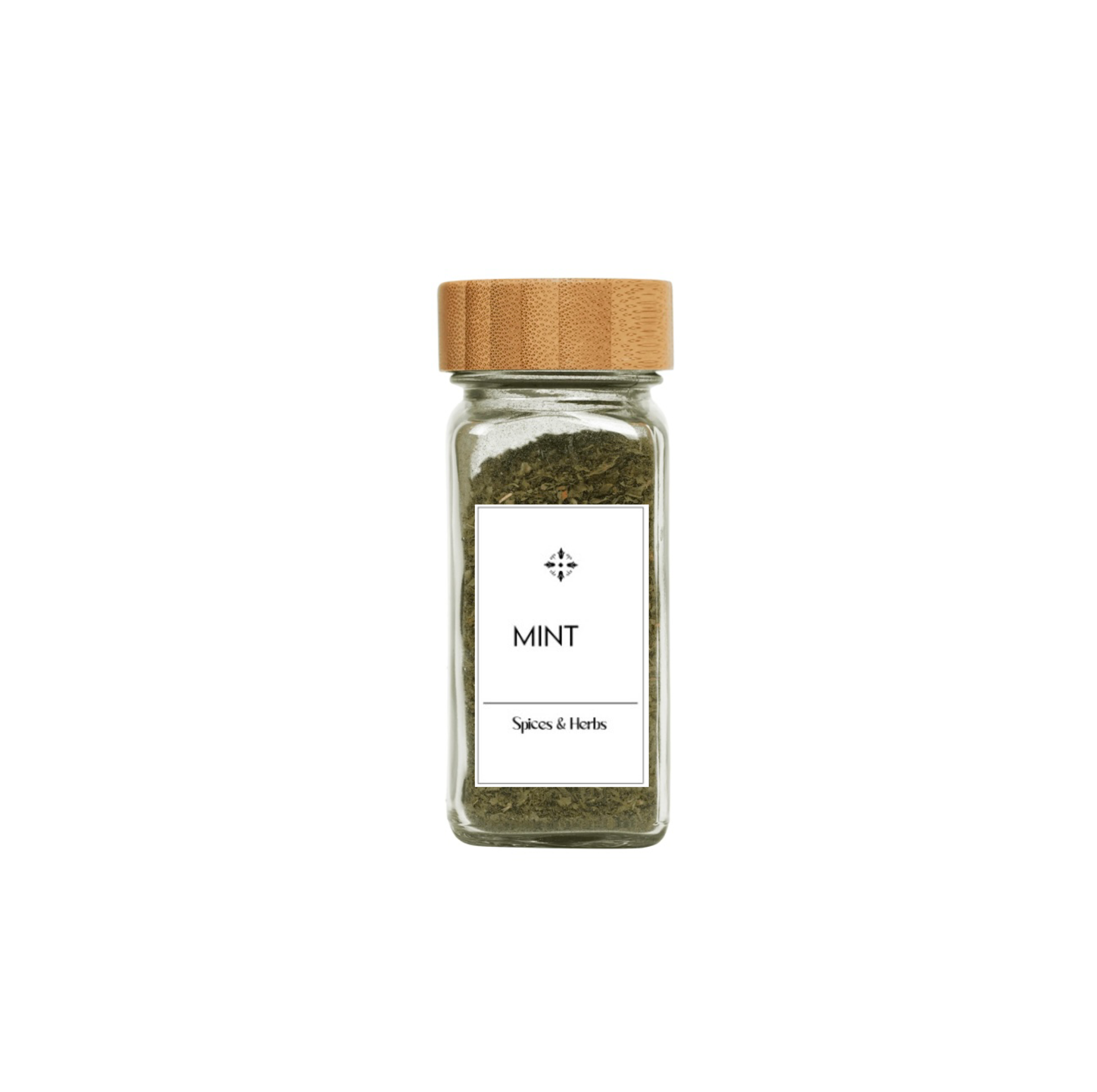 Spice Jars Shaker Bamboo Lid (set 12)