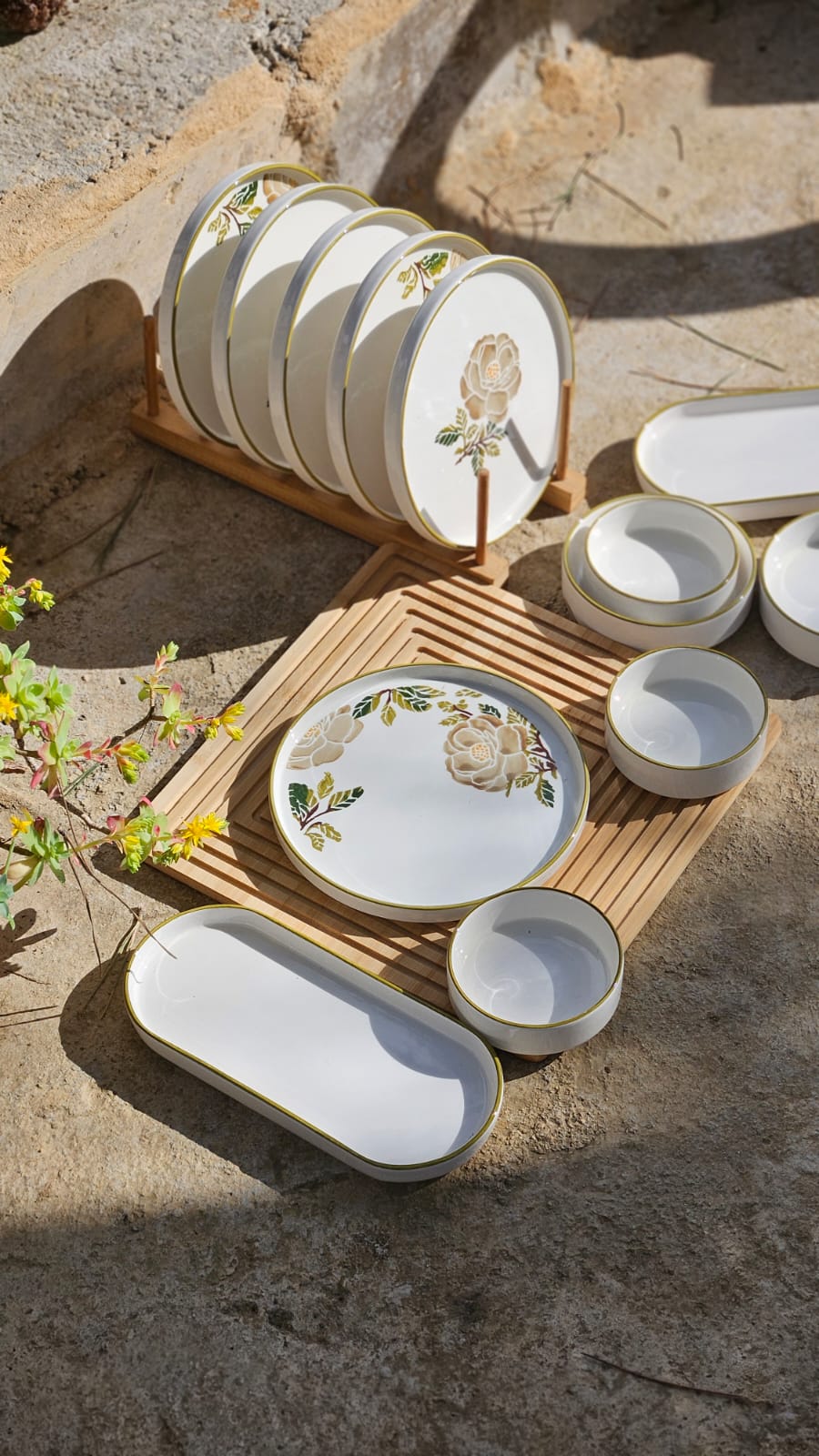 Flower Ceramic Breakfast Set