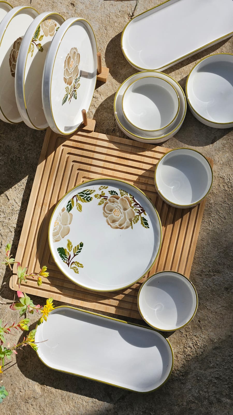Flower Ceramic Breakfast Set