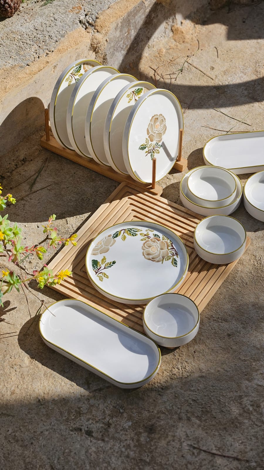 Flower Ceramic Breakfast Set