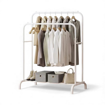 Modern Double-Layer Iron Clothing Rack