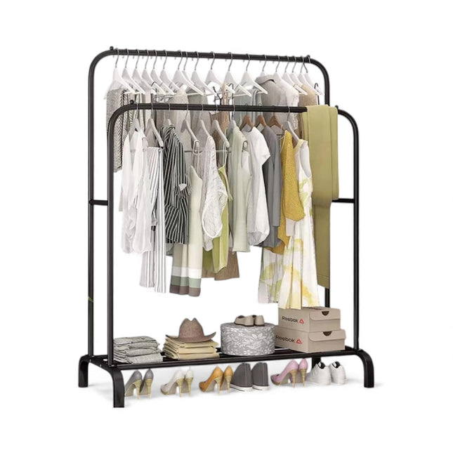 Modern Double-Layer Iron Clothing Rack