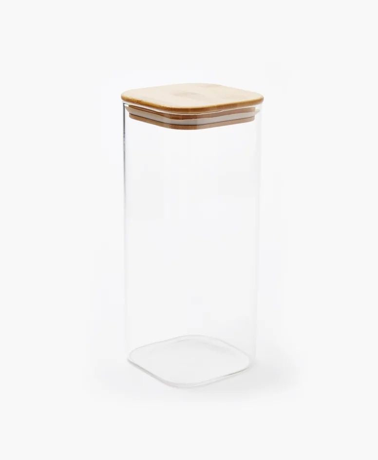 2L Glass Storage Jar with Bamboo Lid