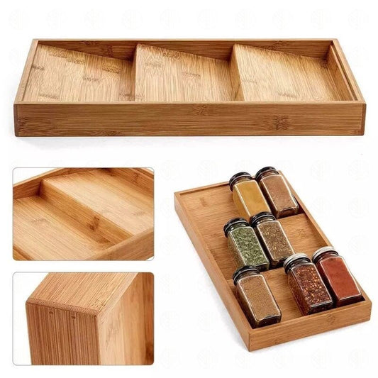 Bamboo Spice Organizer – 3-Tiers