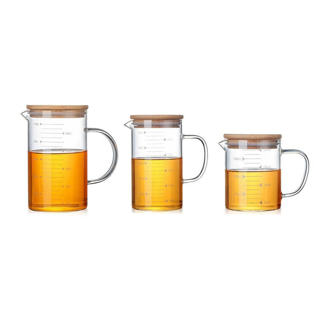 Glass Measuring Pitcher Set, Heat-Resistant