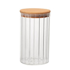 8x16cm Glass Storage Jar With Wooden Lid