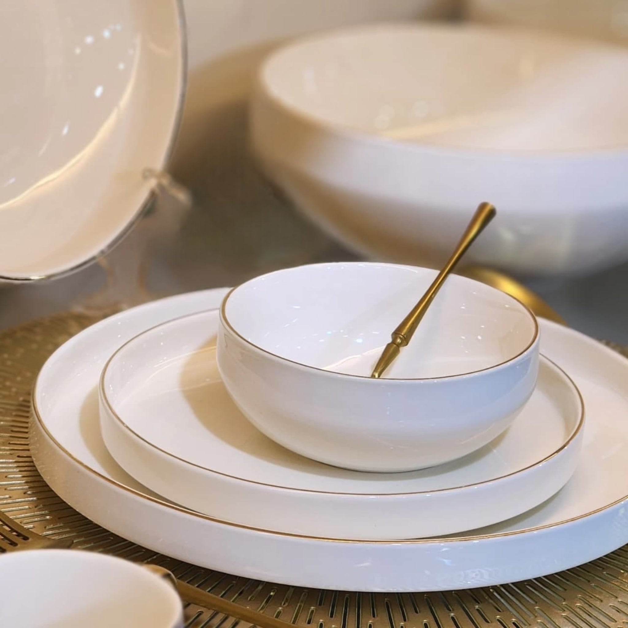 Premium Gold Dinner Set