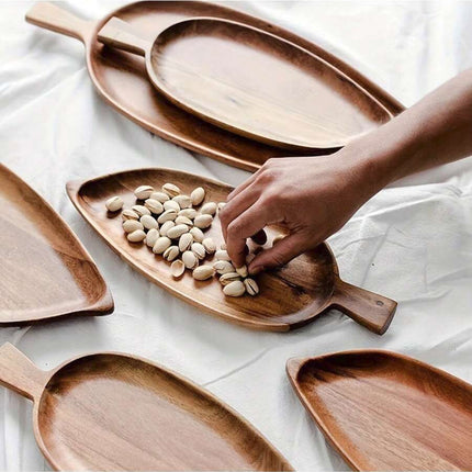 Premium Wooden Leaf Serving Trays