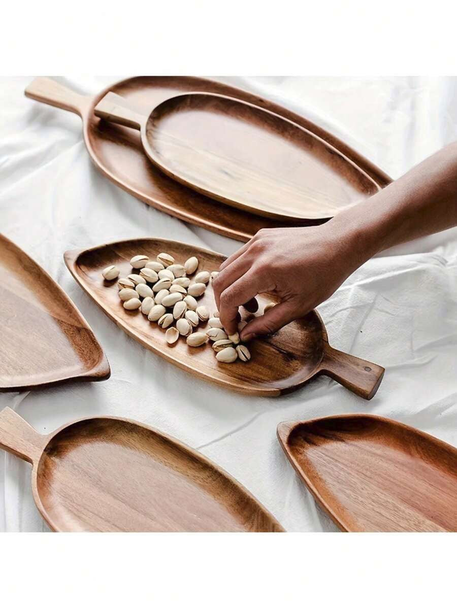 Premium Wooden Leaf Serving Trays