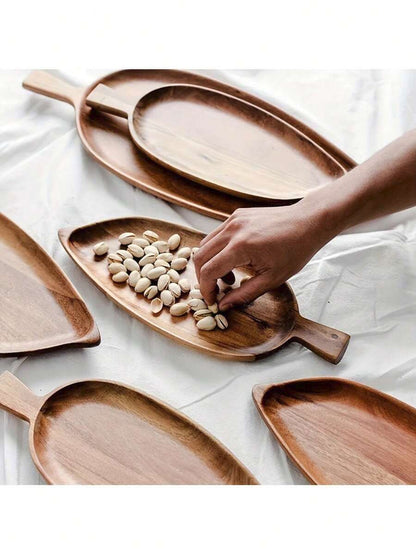 Premium Wooden Leaf Serving Trays