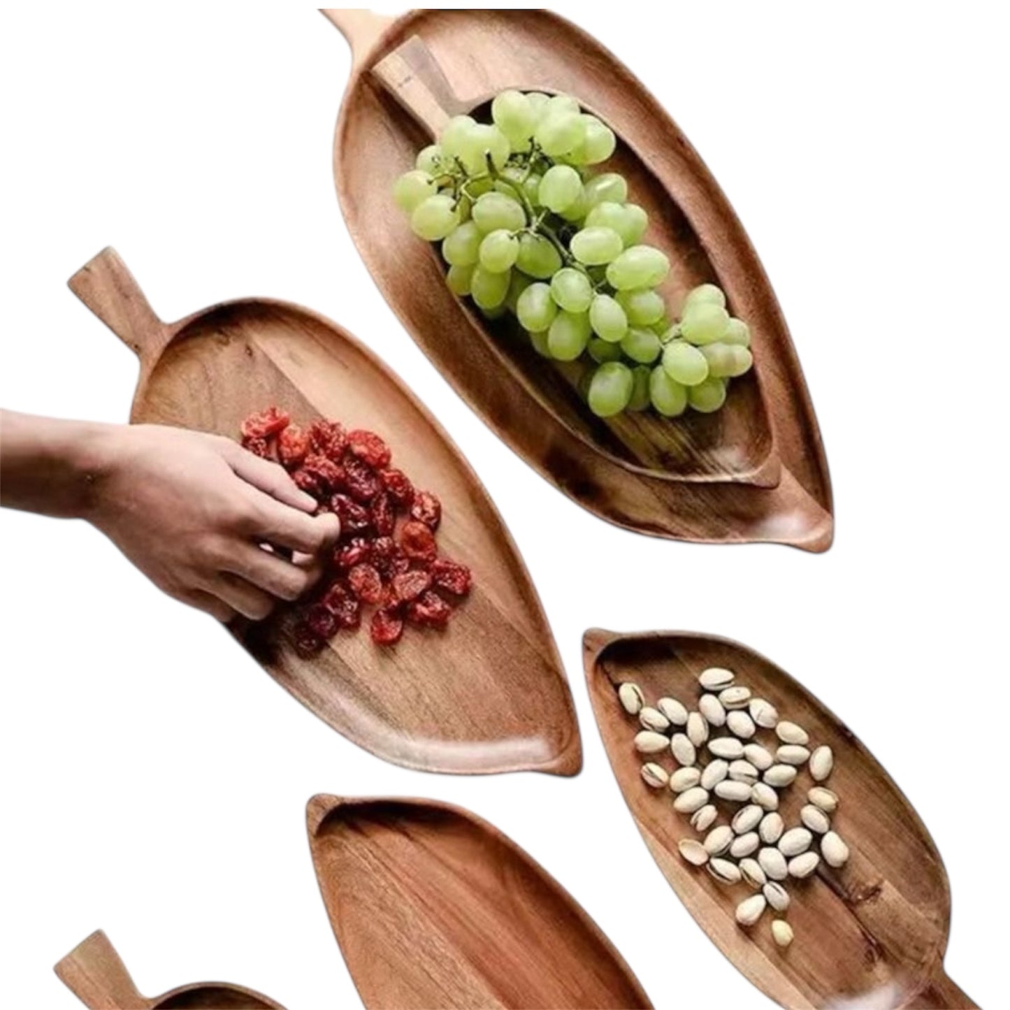 Premium Wooden Leaf Serving Trays