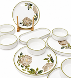 14pcs Flower Ceramic Breakfast Set