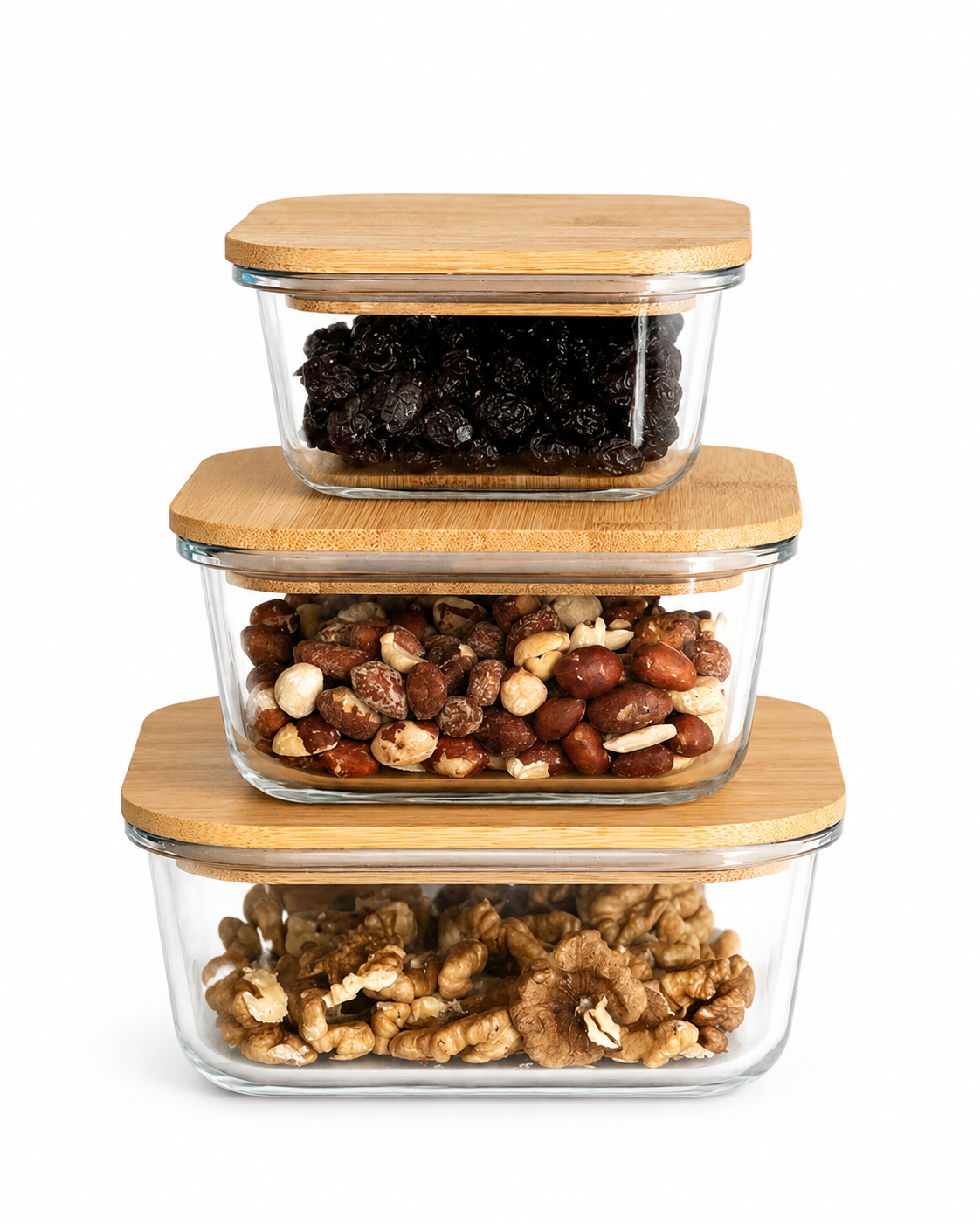 Set of 3 Glass Tuperware