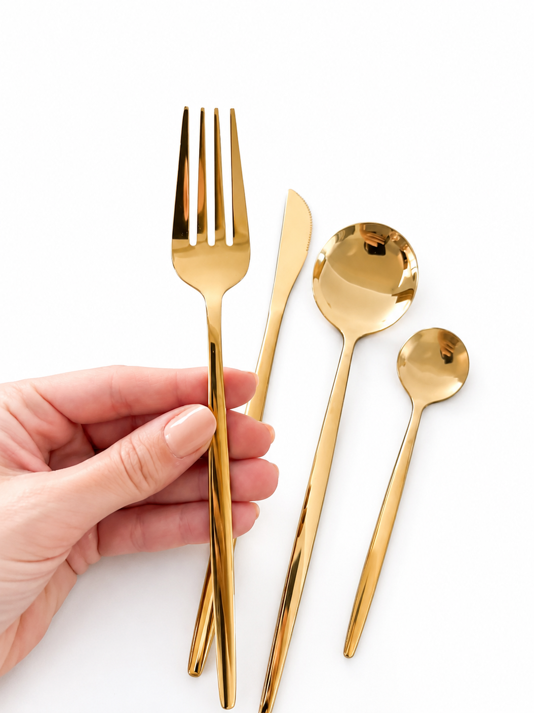 48pcs Gold Stainless Steel Cutlery Set