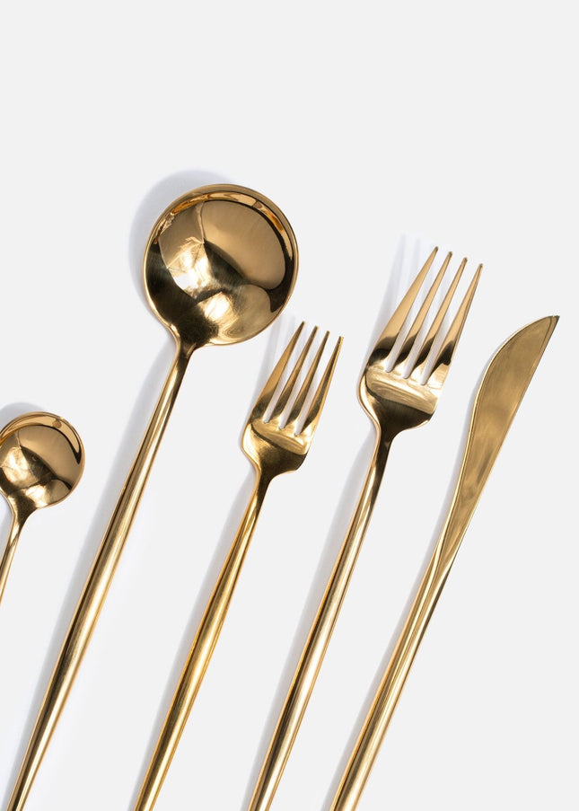 30pcs Gold Stainless Steel Cutlery Set