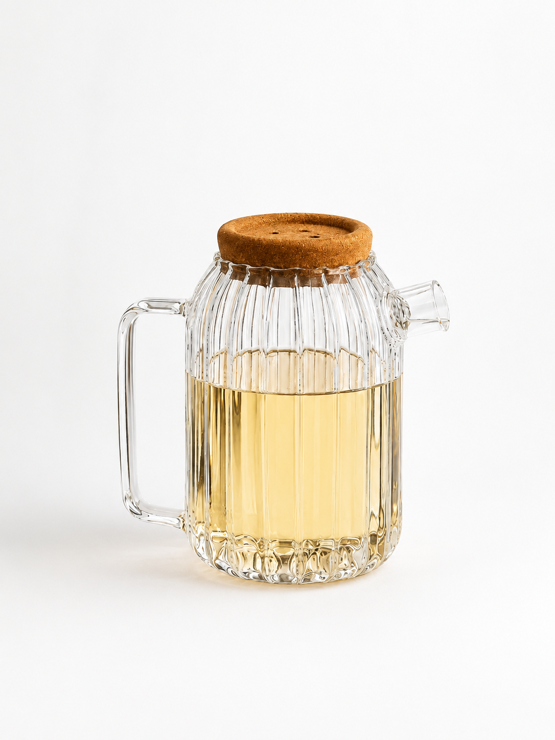 1 L Glass Pitcher with Bamboo Lid