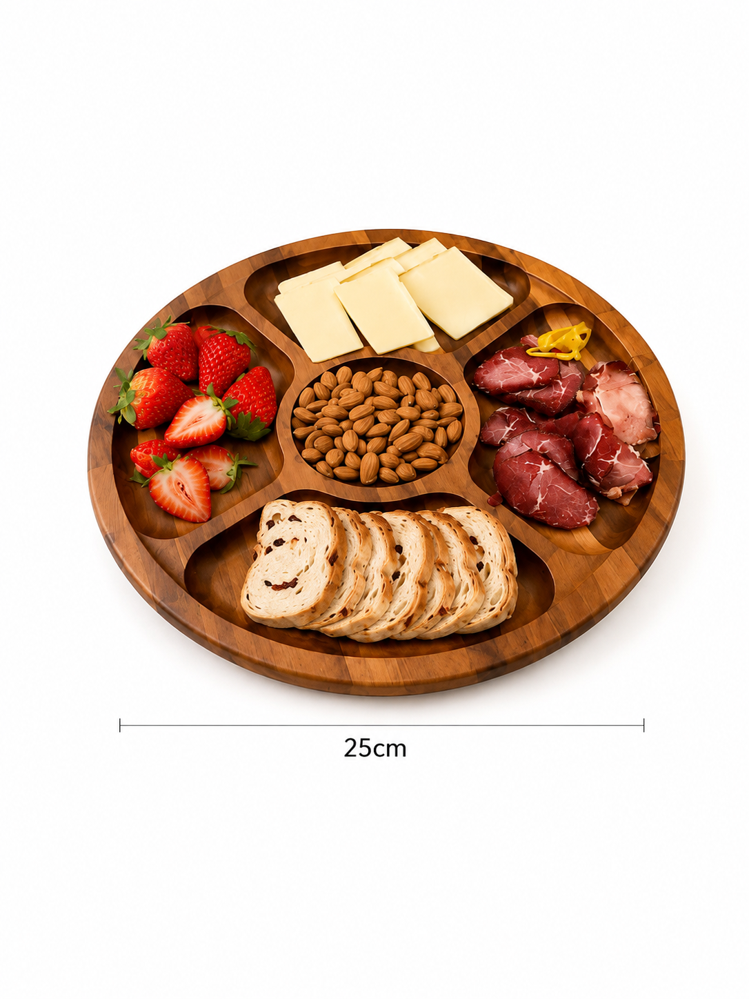 Round Wooden Serving Tray