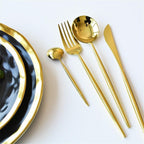 60 pcs Gold Cutlery Stainless Steel Set