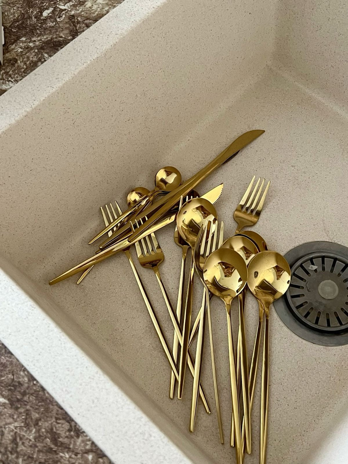 60 pcs Gold Cutlery Stainless Steel Set
