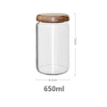 650ml Glass Storage Jar with Wooden Lid