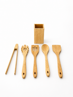 6-Pieces Bamboo Kitchen Utensil Set