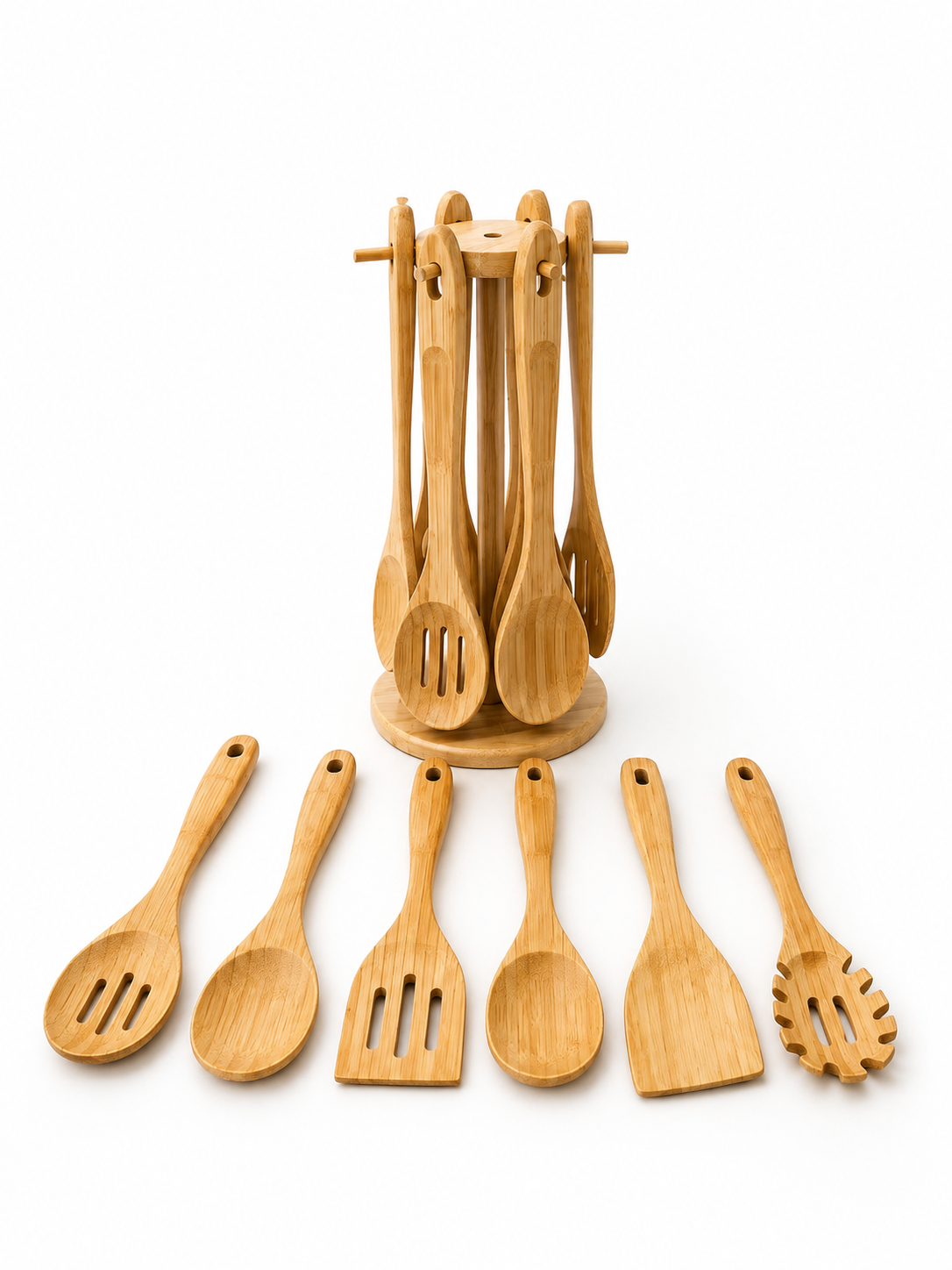7-Pieces Bamboo Kitchen Utensil Set