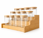12 Bamboo Spices Jars Organizer Set